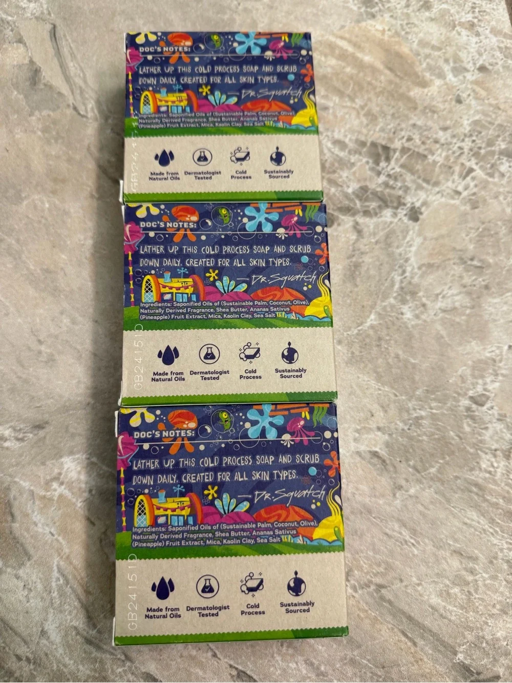 Dr. Squatch Nautical Nonsense Men’s Pineapple Natural Soap Limited Edition